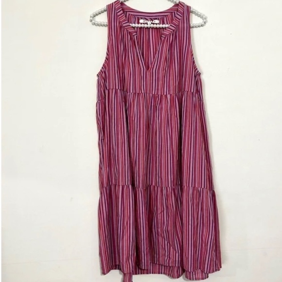 Xirena Elouise Burnt Lilac Tiered Sleeveless Dress SIZE XS - Picture 2 of 6